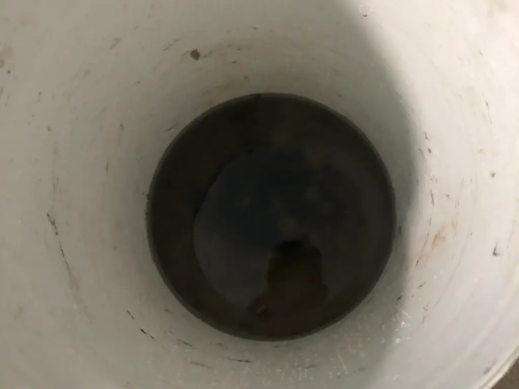 Black dirty water from aircon cleaning